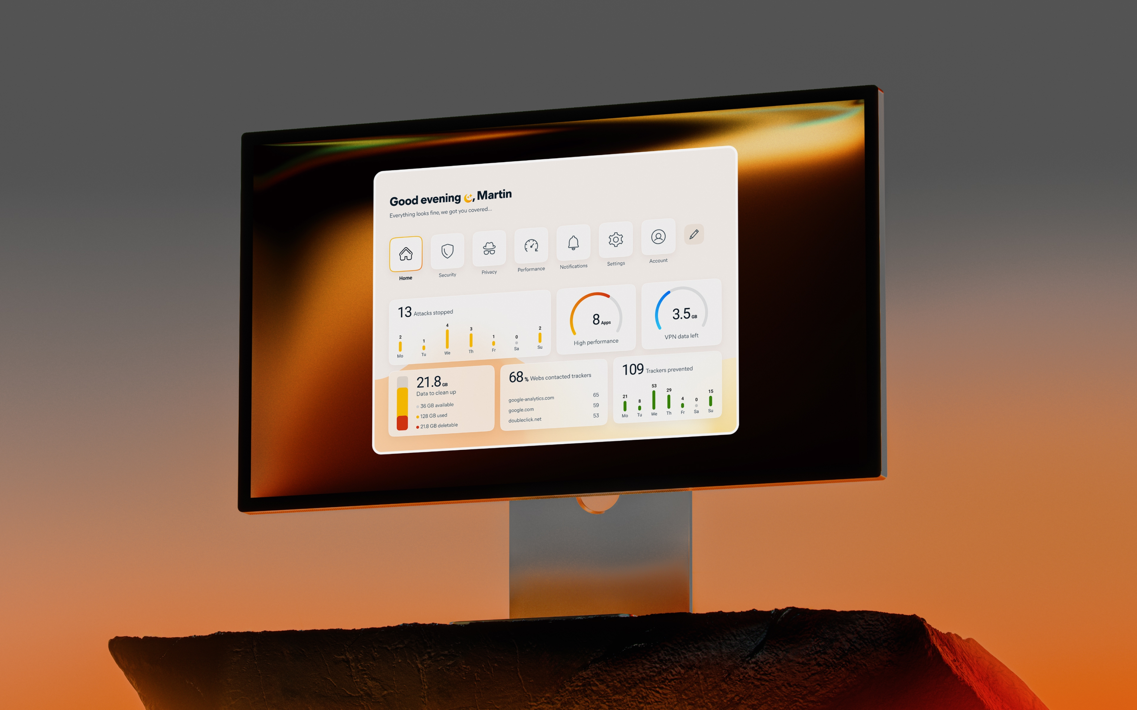 Avast One interface detail