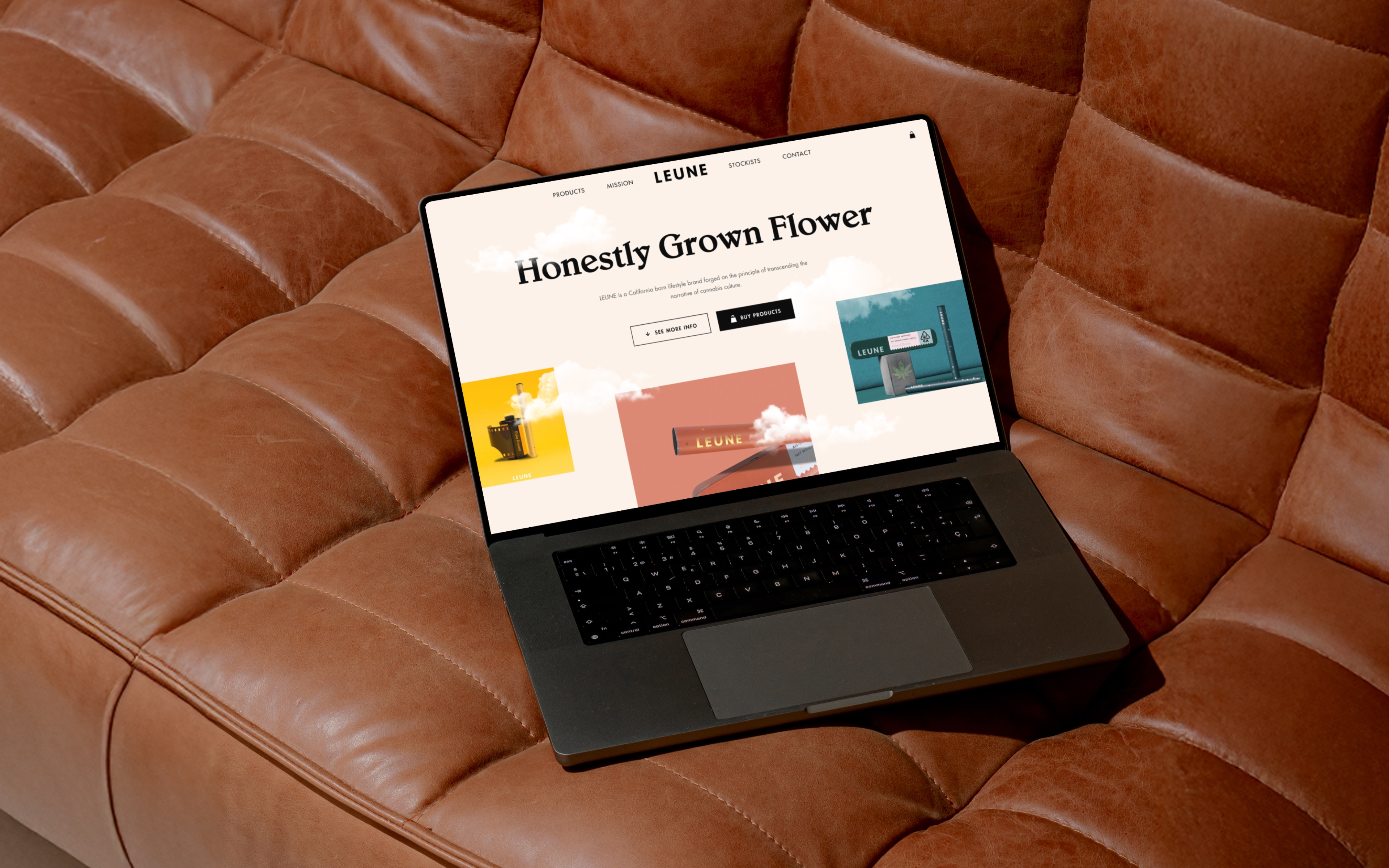 Leune website homepage