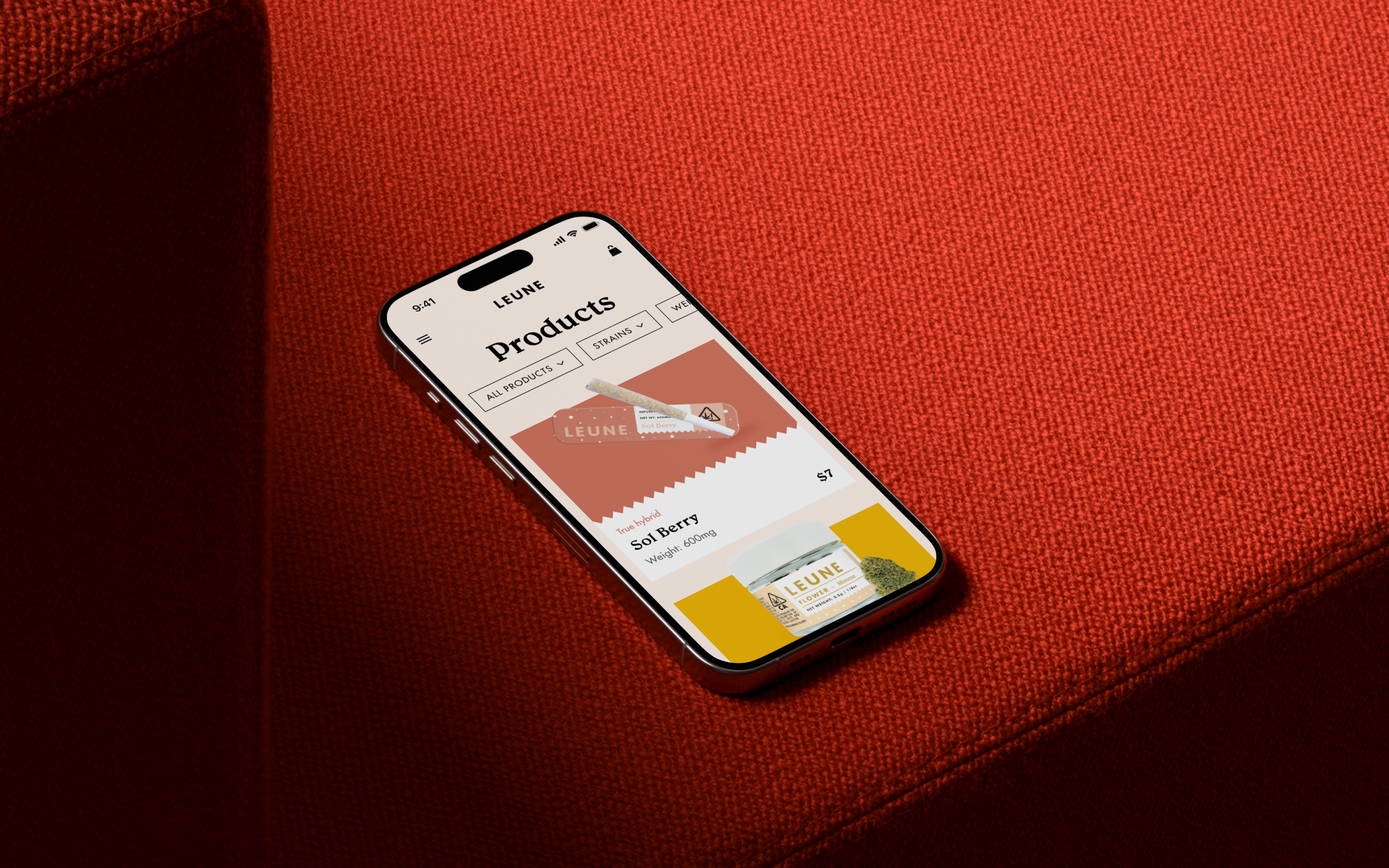 Leune product page detail